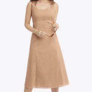 Draper James eyelet midi dress doe